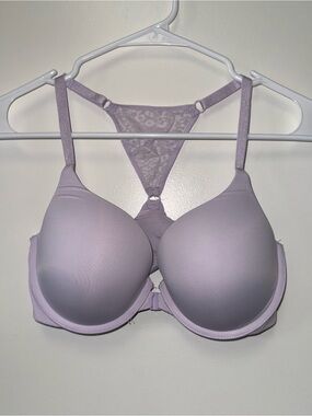 Victoria's Secret (34D) Purple T-Shirt Push Up Full Coverage Bra w Front Latch